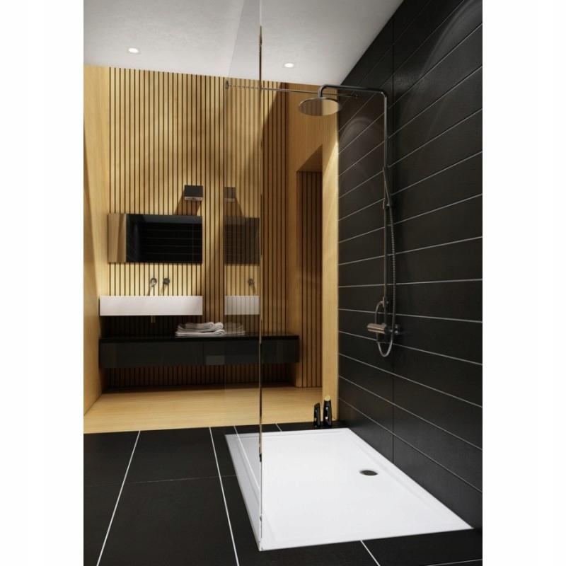 Brodzik kompozytowy 3.043 Stabilsound Plus 80x90x5 cm Corrina, prostokątn