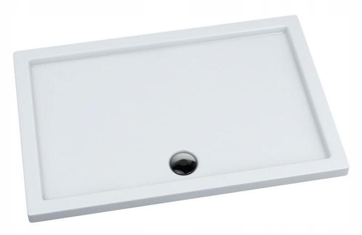 Brodzik akrylowy 3.269 Standard 80x120x5 cm Caspar, prostokątny odpływ na