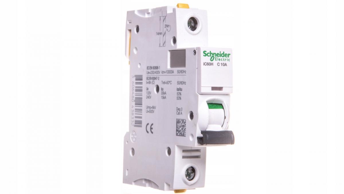 SCHNEIDER ELECTRIC Wyłącznik nadprądowy iC60H-C10-1 C 10A 1-biegunowy