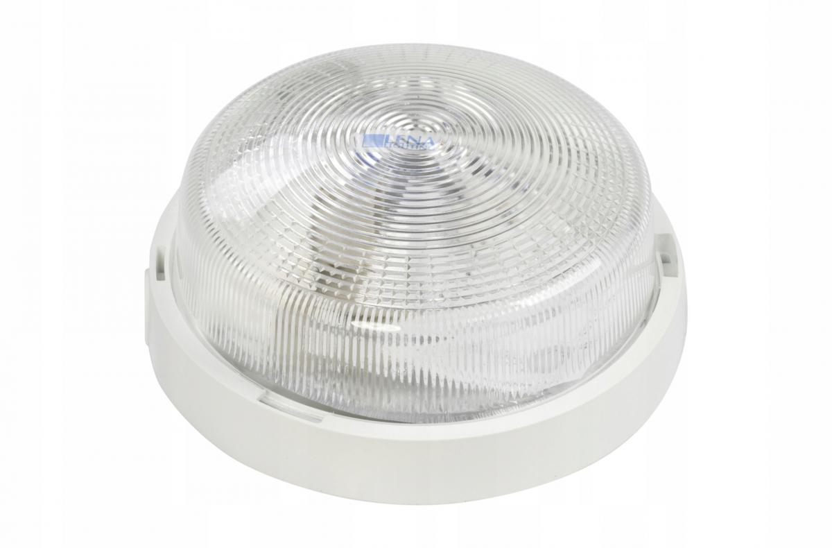 LENA LIGHTING Plafon RONDO 2 E27 100W, IP44, klosz przezroczysty biały