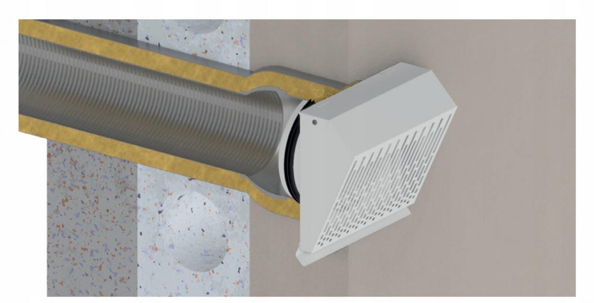 AWENTA Wyrzutnia ścienna metalowa fi250, grafitowy