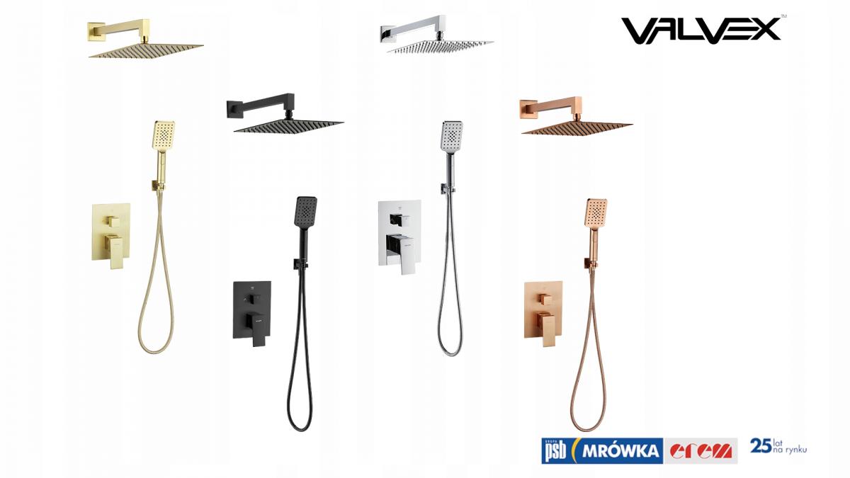 VALVEX Zestaw natryskowy podtynkowy ARS BRUSHED GOLD