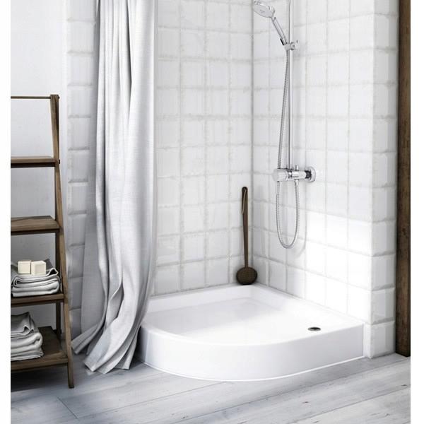 Brodzik akrylowy Stabilsound 80x80x17 / 7 cm półokrągły r55 Grando Plus