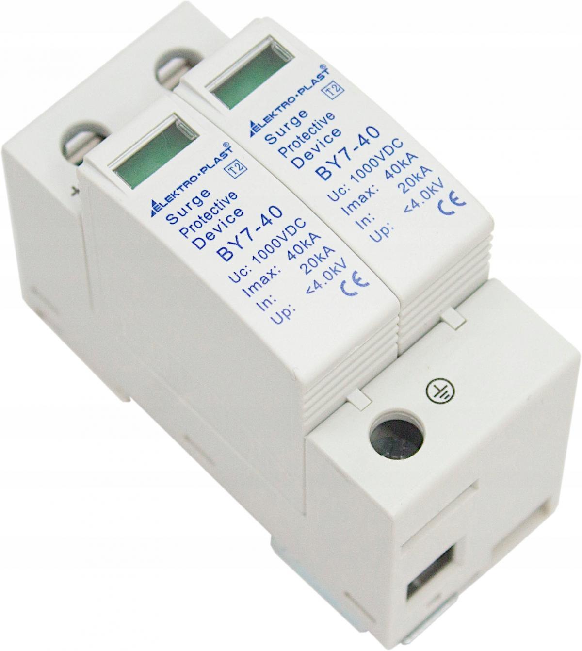 Ogranicznik przepięć PV 2P (T2 DC) 1000VDC BY7-40/2-1000