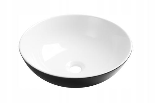 INVENA UMYWALKA NABLATOWA TINOS INVENA TREND, 39,5 CM, KOLOR CZARNO - BIAŁY