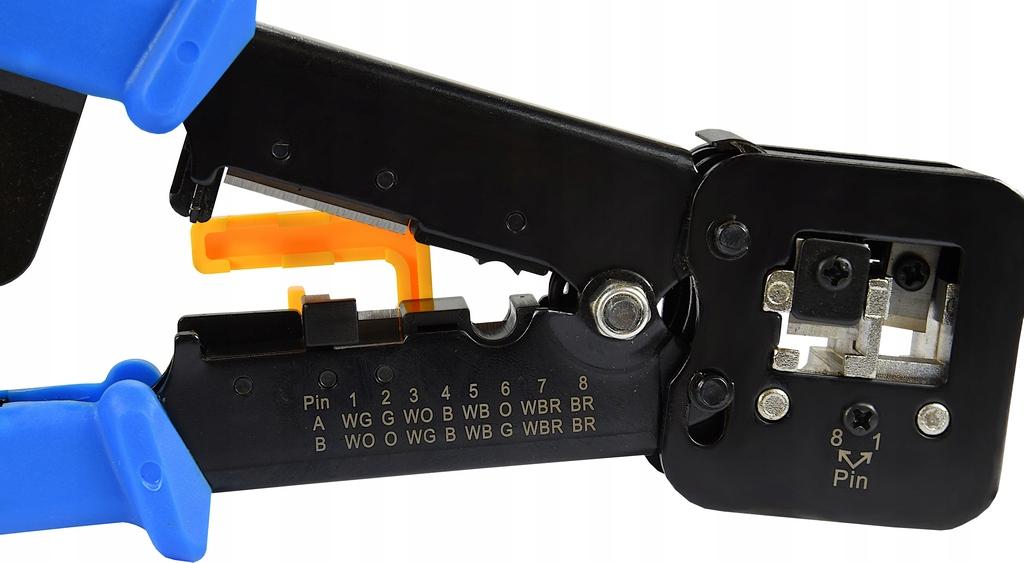 Zaciskarka 8P/6P/4P (RJ45/RJ12/RJ11) do wtyków przelotowych typu EZ ALANTEC
