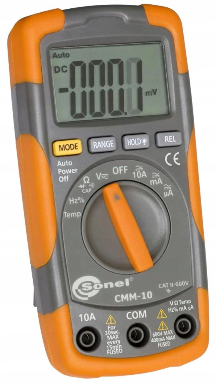 SONEL CMM-10 Multimetrz deklaracją sprawdzenia