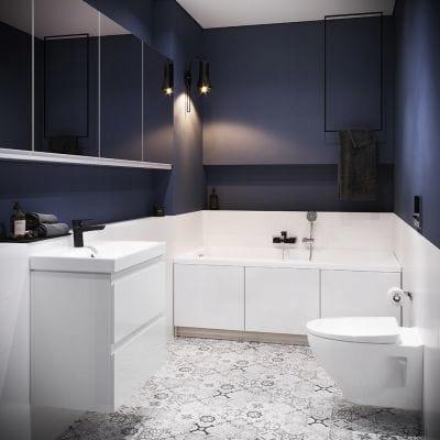 CERSANIT Zestaw 983 Moduo Slim 50 biały (szafka + umywalka)