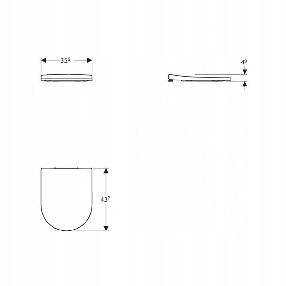 GEBERIT Deska sedesowa Acanto, wolnoopadająca
