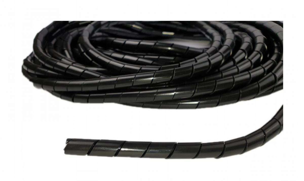 Wąż spiralny GST-20B (średnica wewnętrzna 20mm) czarny, opakowanie 10 metró