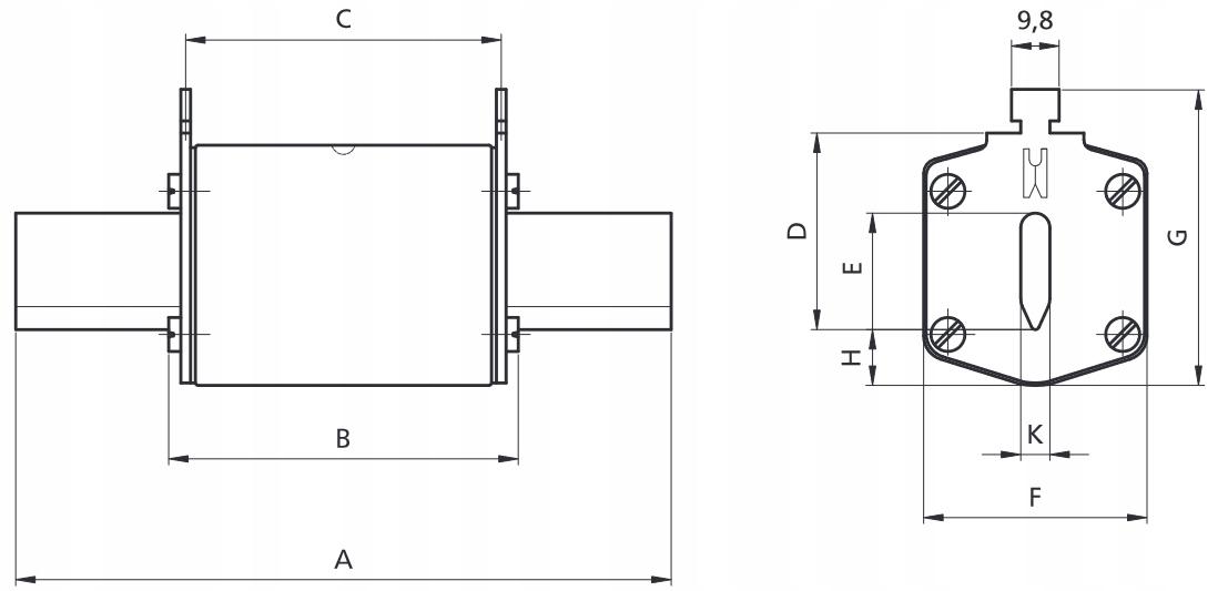 ETI Wkładka topikowa szybka NH2/WT-2C GF 125A/500V
