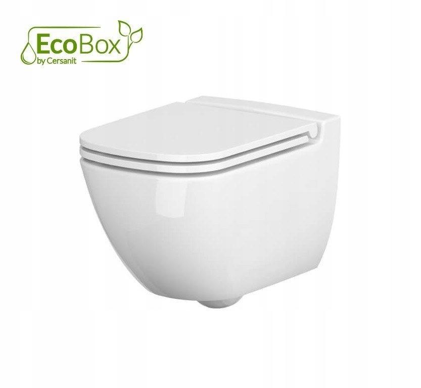 Zestaw 741 Miska zawieszana bezkołnierzowa Caspia New CleanOn, deska duropl
