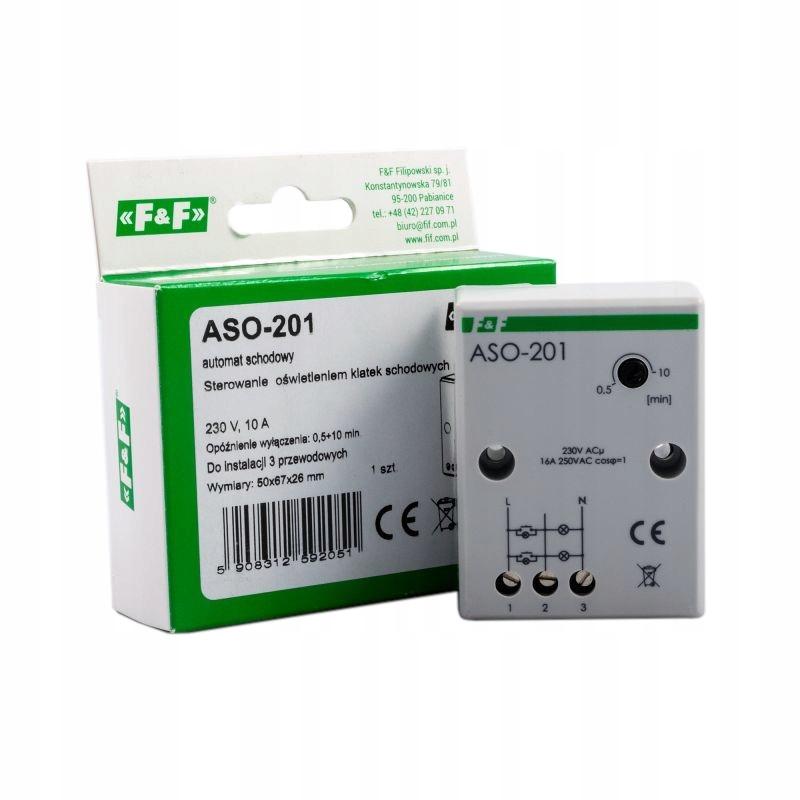 F&F Automat schodowy ASO-201 Un=230V, I=16A, zaciski śrubowe