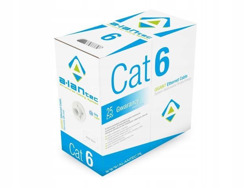 A-LAN Przewód komputerowy UTP kabel kat.6 PVC 4x2x23AWG ALANTEC
