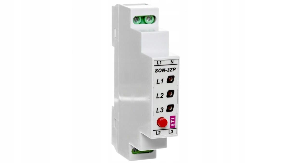 Sygnalizator obecności napięcia z przyciskiem (3 x czerwona LED) SON-3 ZP
