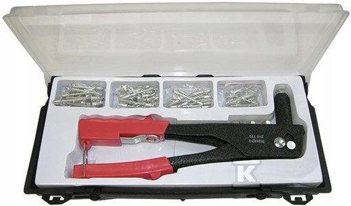 Nitownica od 2,4-5mm w zestawie 100szt. nitów al. 4mm