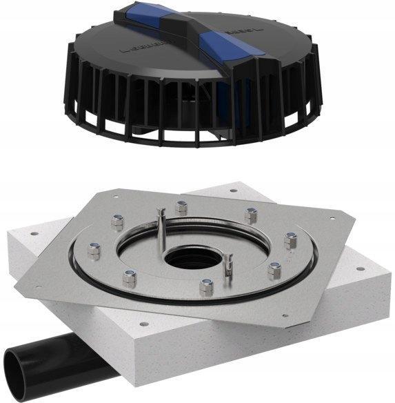 GEBERIT Wpust dachowy Geberit Pluvia z kołnierzem mocującym d56 poziomy DAF