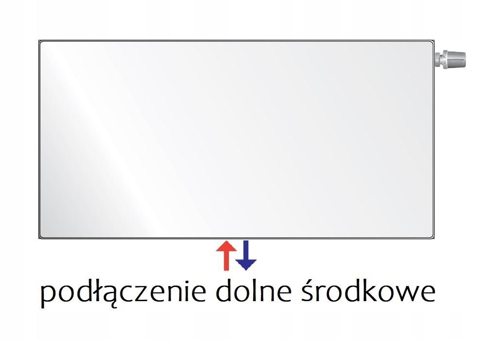 POLSKI grzejnik stalowy PURMO PLAN PŁASKI FCV22 900x600 DOLNY Prawy 48h