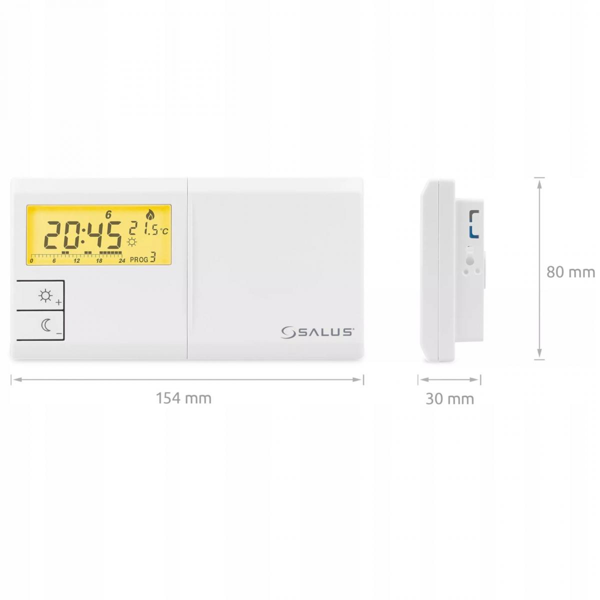 Salus przewodowy, natynkowy elektroniczny termostat 091FLv2, tygodniowy