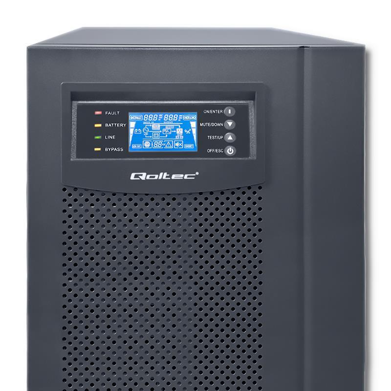 QOLTEC Zasilacz awaryjny UPS On-line Pure Sine Wave 10kVA 8kW LCD USB