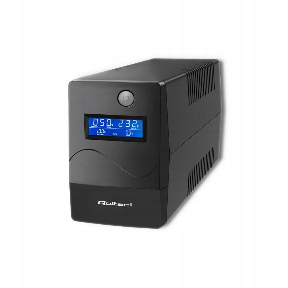 QOLTEC asilacz awaryjny UPS Monolith 850VA 480W LCD USB RJ45