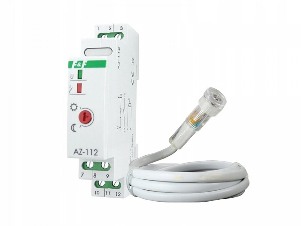 Automat zmierzchowy AZ-112 I=16A, zewnętrzna sonda hermetyczna fi 10, 1 mod