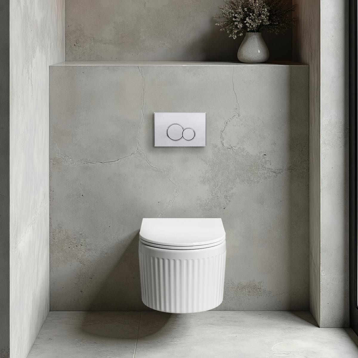 ZESTAW PODTYNKOWY WC GLAMOUR Z PRZYCISKIEM 601 CHROM