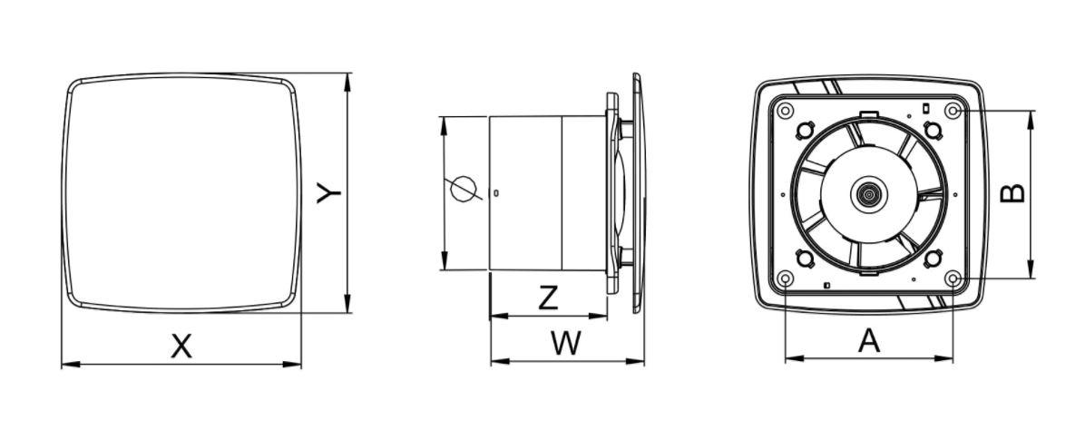 AWENTA Wentylator wyciag.NEA WNI100H - HIGROSTAT
