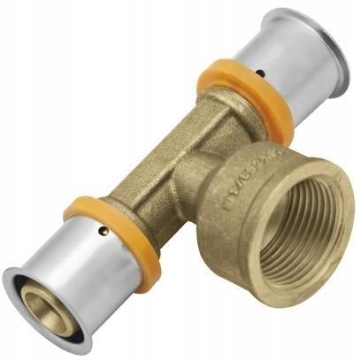 KAN-therm Trójnik mosiężny GW ultraPRESS - 16 Rp1/2