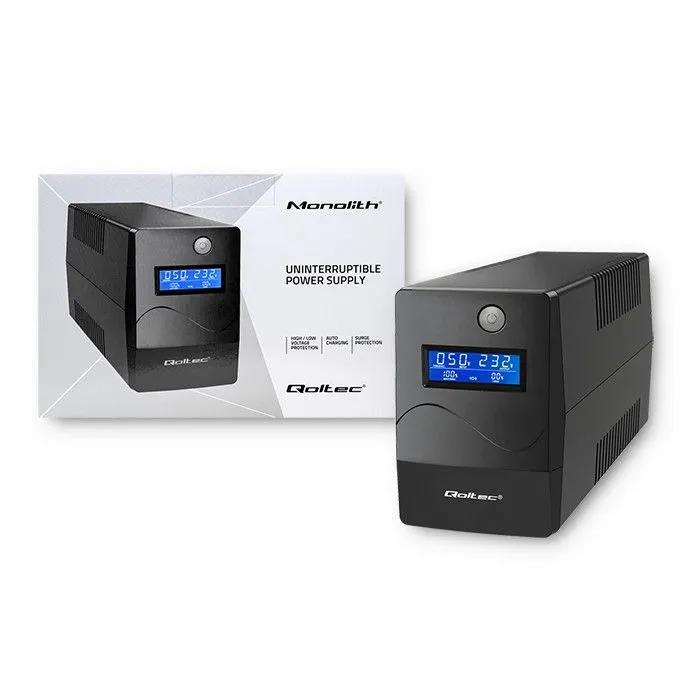 QOLTEC Zasilacz awaryjny UPS Monolith 1000VA 600W LCD USB RJ45
