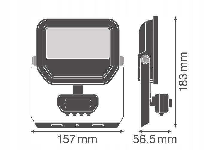 Naświetlacz Floodlight 20 SN P 17W 2K4LM 840 PSSY100 BK Naświetlacz z elast