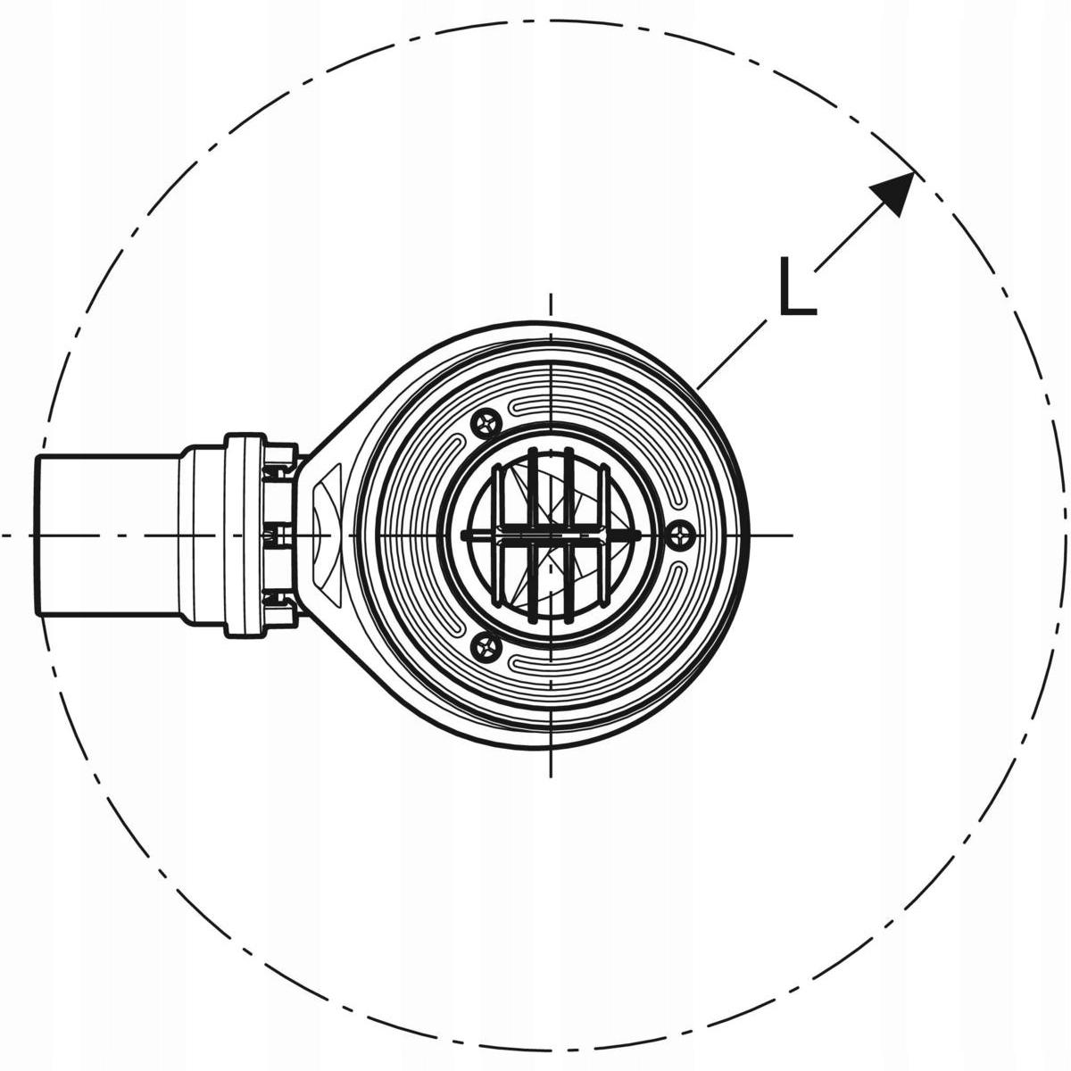 Zestaw odpływowy Geberit d90 H80 h50 Chrom 48h