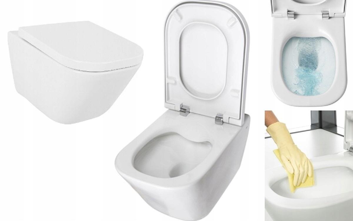 ROCA Miska WC wisząca ROCA GAP SQUARE Rimless 35 x 54 cm biała