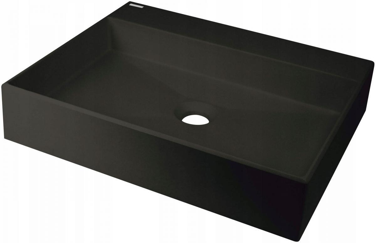 DEANTE Umywalka granitowa stawiana na blat - 500x400 mm Correo, nero