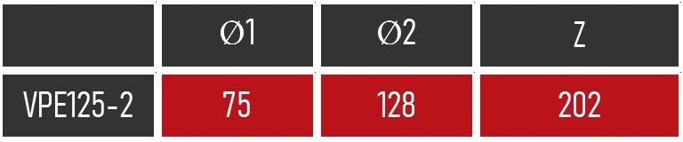 AWENTA Skrzynka rozprężna podsufitowa - pionowa fi125-2x75