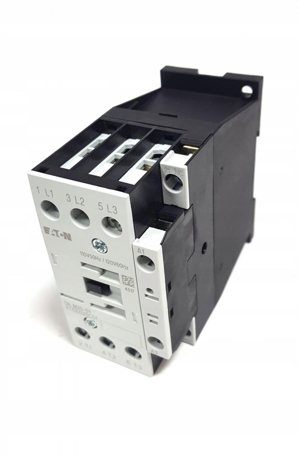 EATON Stycznik mocy I=25A [AC-3] 0Z 1R DILM25-01(230V50HZ,240V60HZ)
