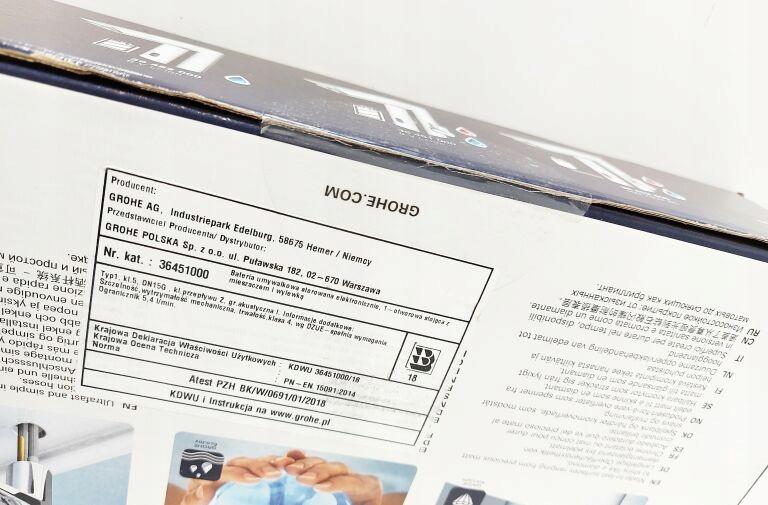 Bateria umywalkowa elektroniczna Grohe Bau Cosmopolitan E, na podczerwień 1