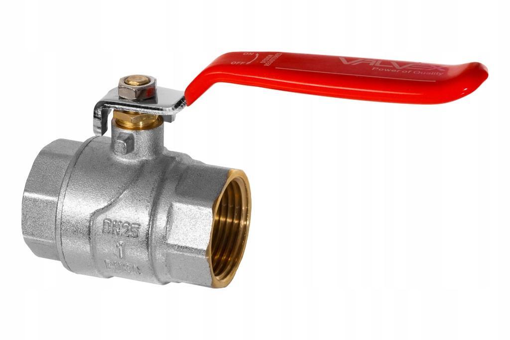 Kurek kulowy OMAX DN32-PN30-DSt (F/F) z dławikiem z dźwignią stalową (DSt)