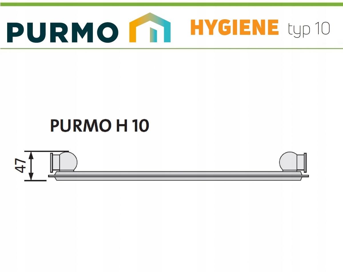 Grzejnik stalowy PURMO HIGIENICZNY H10 600x2000 BOCZNY 48h