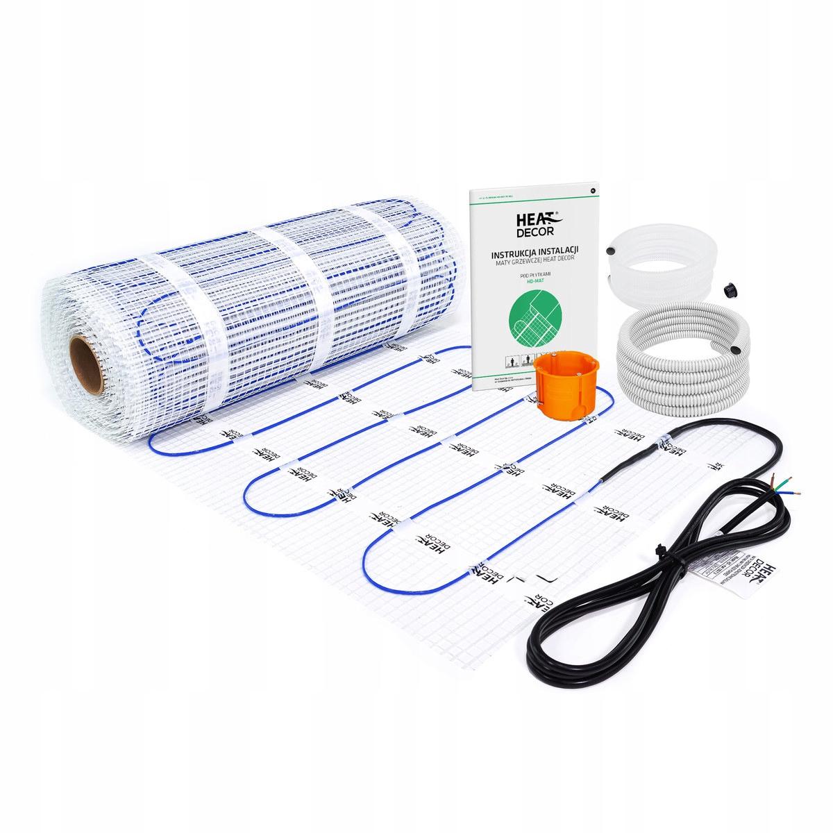 Zestaw maty grzewczej HD-mat 150 W/m2, szerokość50 cm bez termostatu 2.5 m2