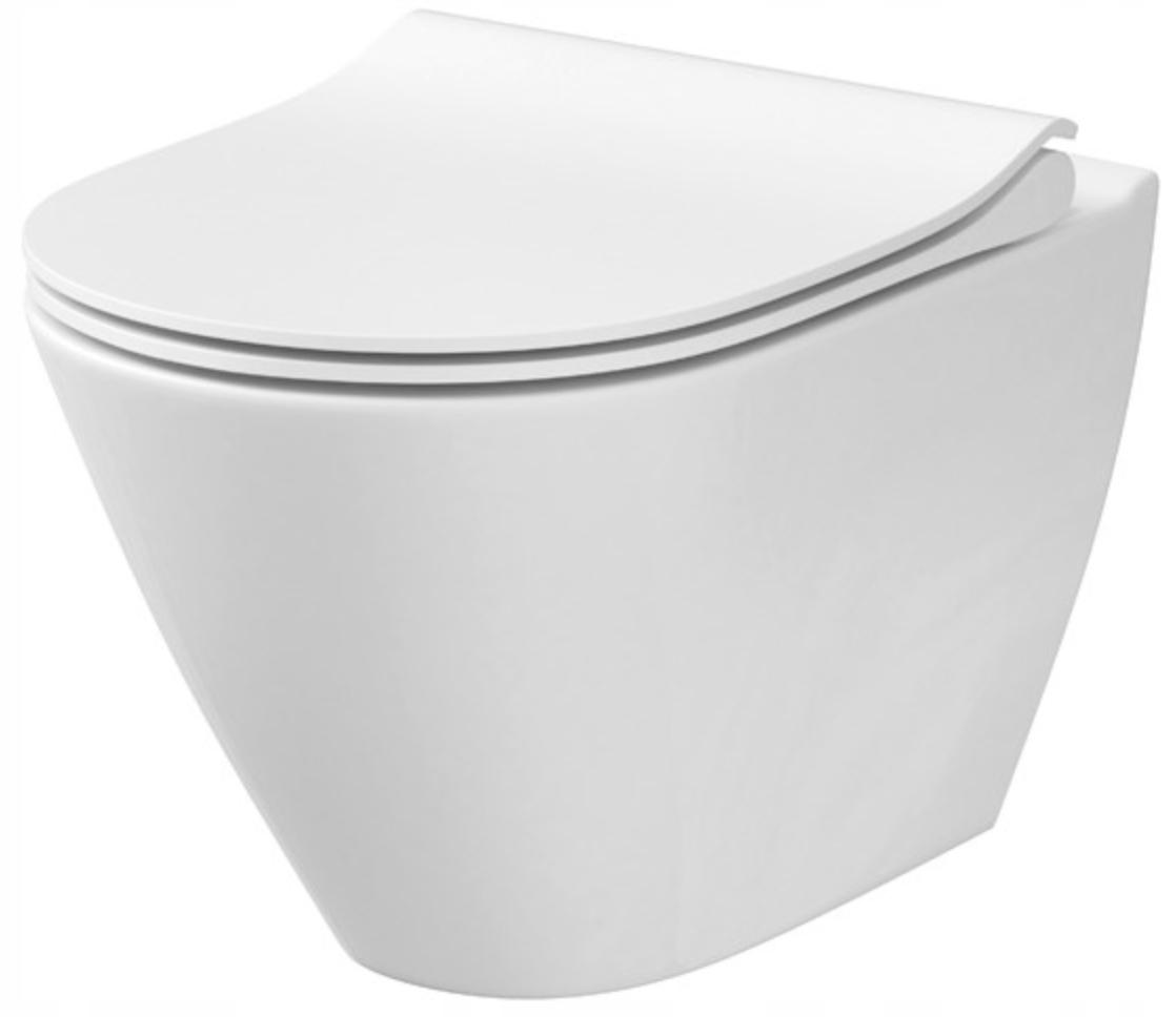 Zestaw 743 Miska zawieszana bezkołnierzowa City Oval New CleanOn z ukrytym