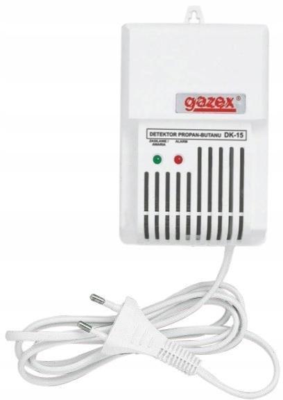 Domowy detektor propan-butanu DK-15 propan-butan, alarm 15% DGW, wyj.do syr
