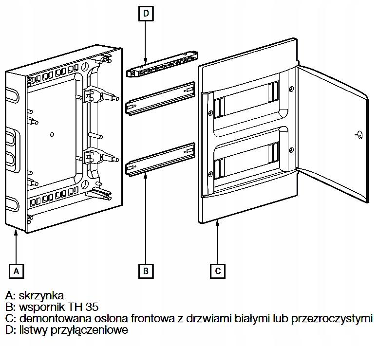 LEGRAND Rozdzielnica natynkowa PRACTIBOX S 1x12 drzwi przezroczyste