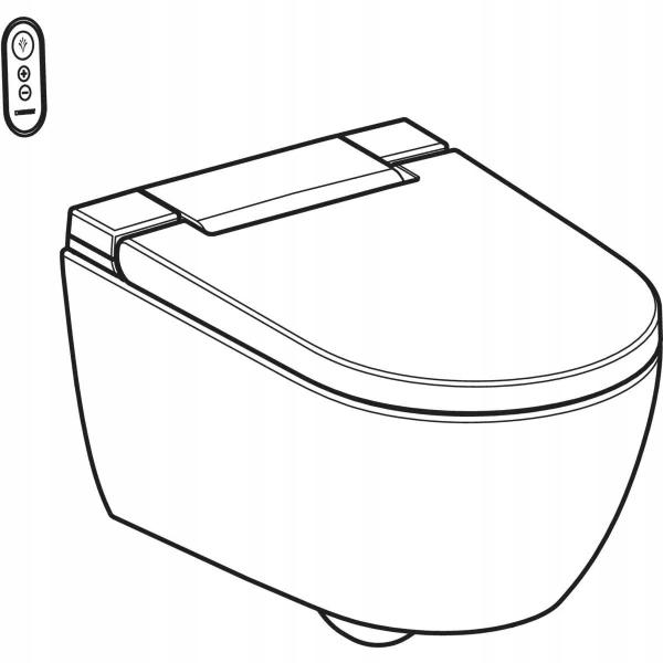 Urządzenie WC GEBERIT AquaClean Alba wirowe wiszące 37.5 x 56.5 x 40.5 cm
