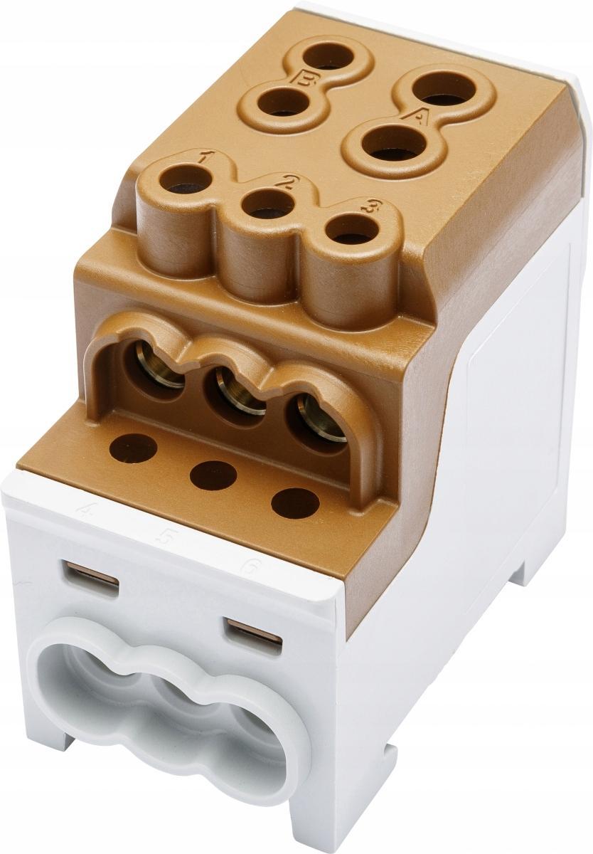 SIMET SDB 200 Blok rozdzielczy - dystrybucyjny Al/Cu 80030 SIMBLOCK brązowy