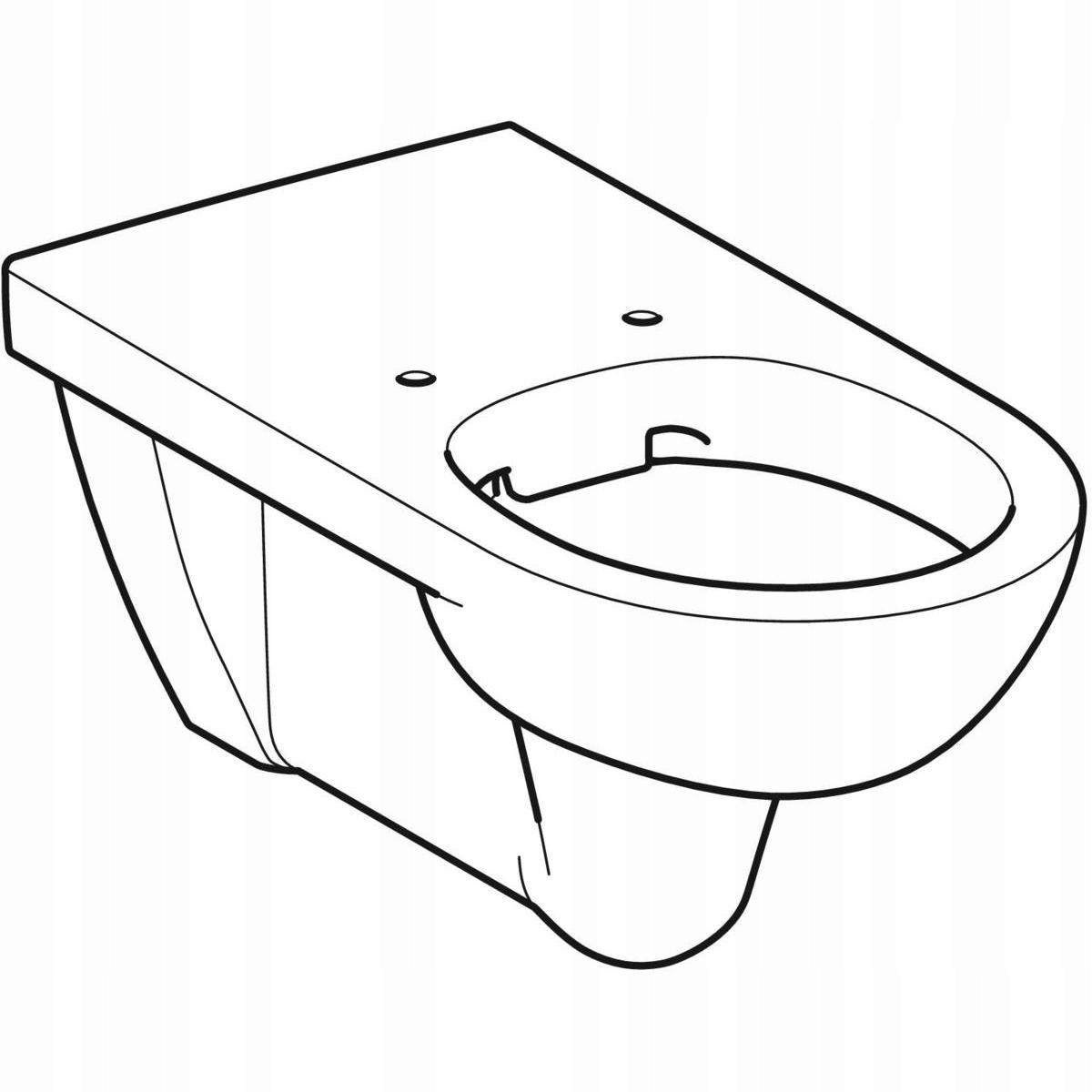 Miska wisząca WC Selnova Comfort lejowa, B35.5 cm, H34 cm, T70 cm, długa, R