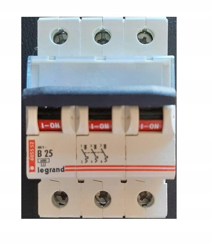 LEGRAND Wyłącznik nadprądowy S 303 3P B 25A 6000A TX3