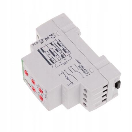 Przekaźnik czasowy PCU-520 wielofunkcyjny, dwa niezależne czasy T1 i T2, st