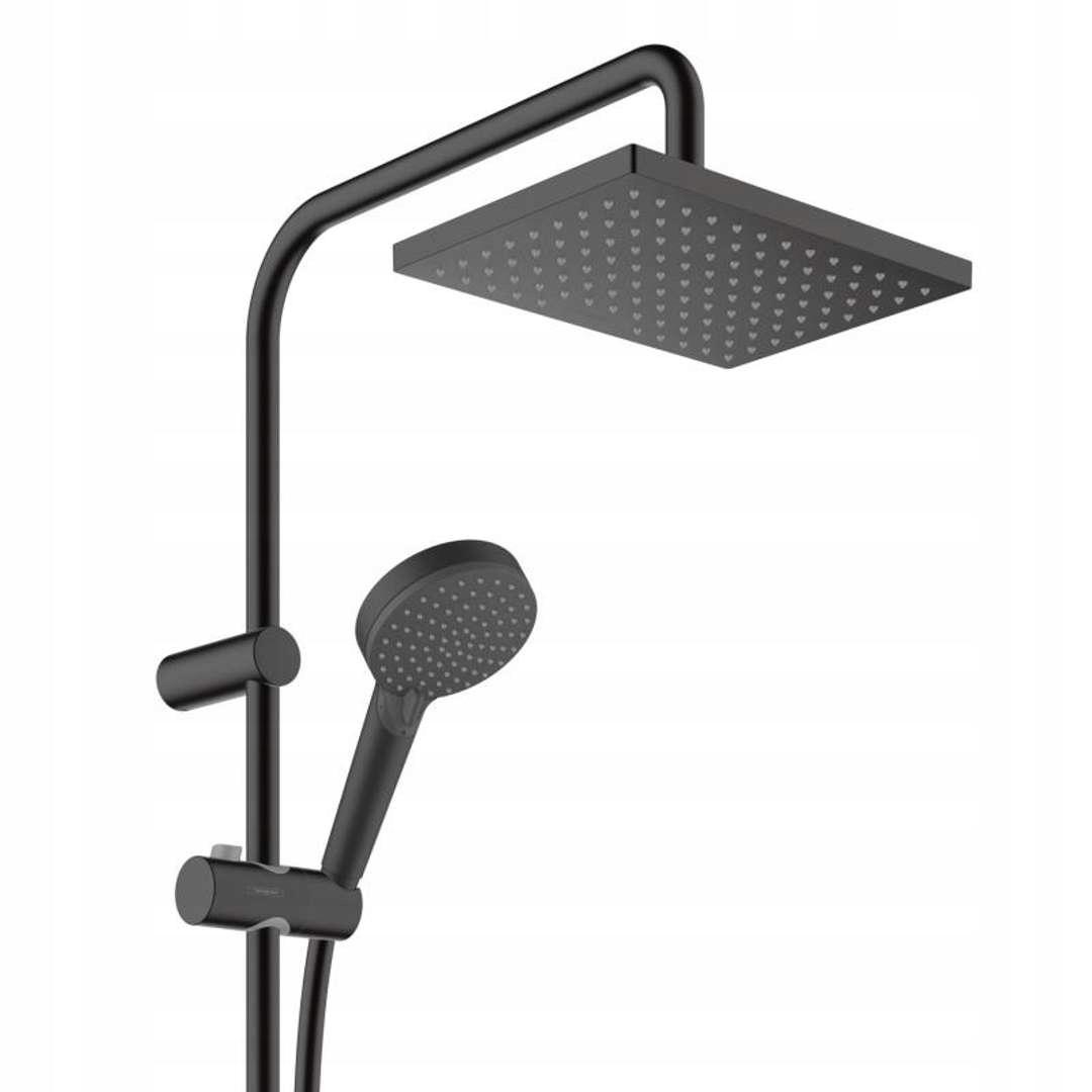 HANSGROHE Zestaw prysznicowy 1 jet HANSGROHE Vernis Shape 230 czarny matowy