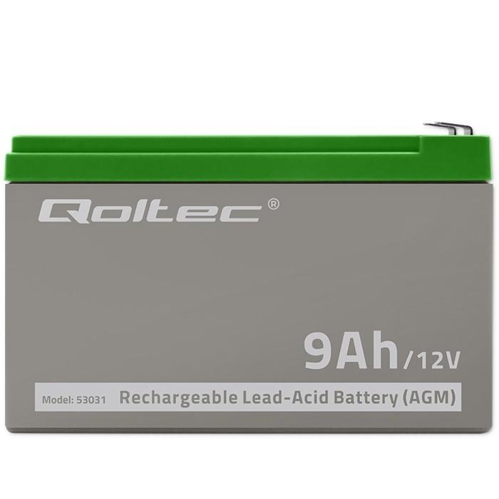 QOLTEC Akumulator AGM 12V 9Ah max. 135A